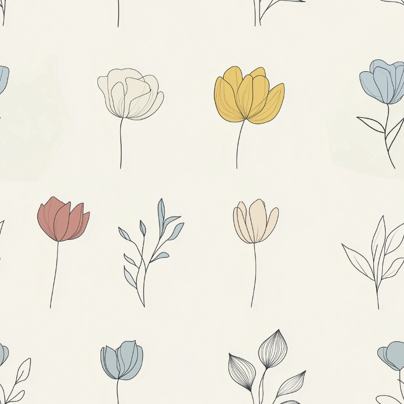 Kitchen vinyl carpet set with flower design - TenStickers