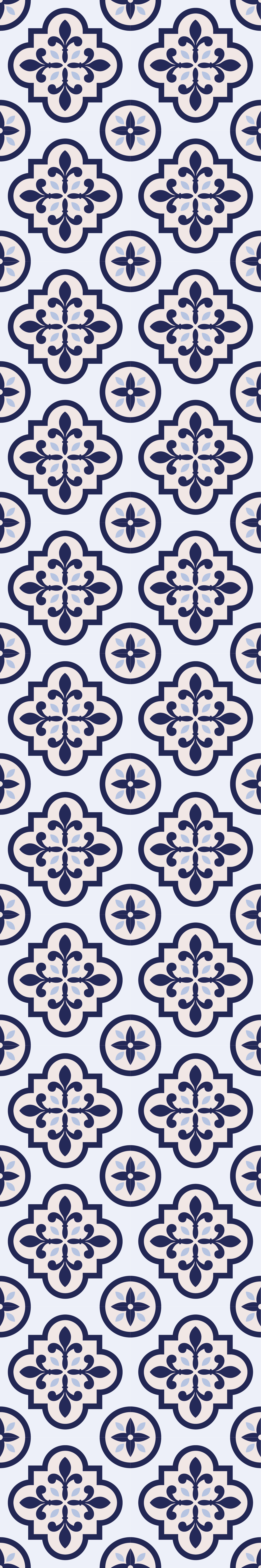 Kitchen vinyl carpet blue portuguese tile design - TenStickers