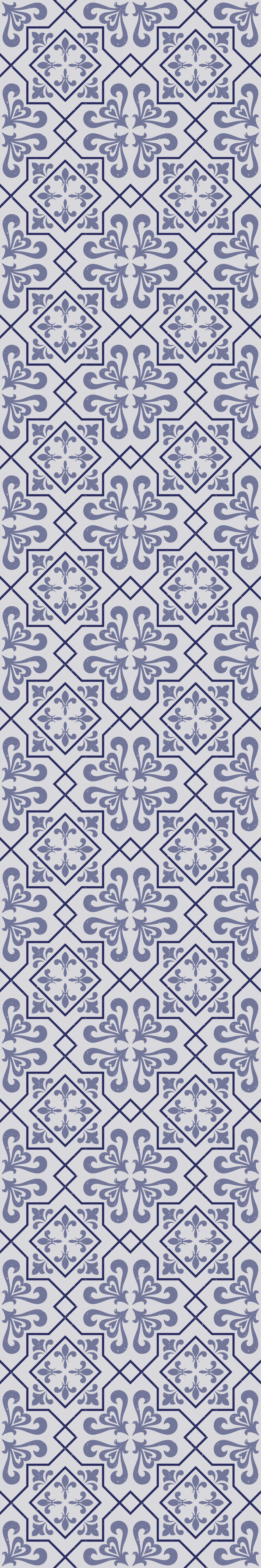 Kitchen vinyl carpet blue octagon portuguese tile - TenStickers