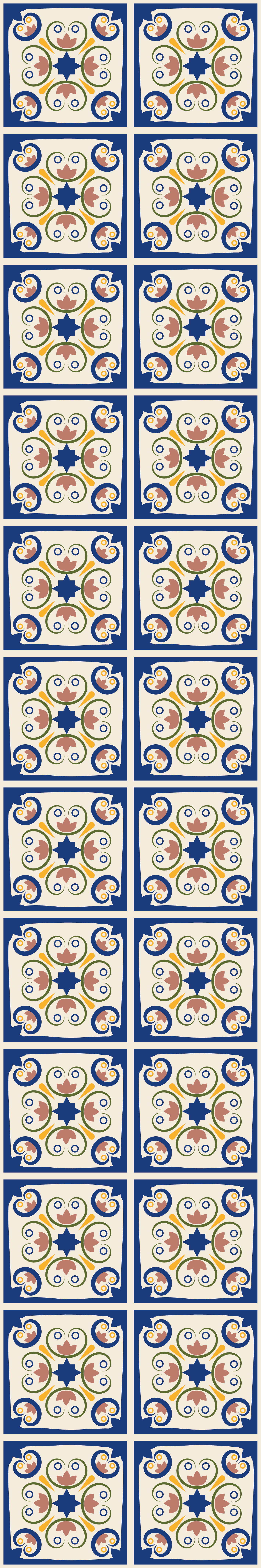 Kitchen vinyl carpet pink flowers portuguese tile - TenStickers