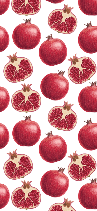 Kitchen vinyl carpet with colorful pomegranates design - TenStickers
