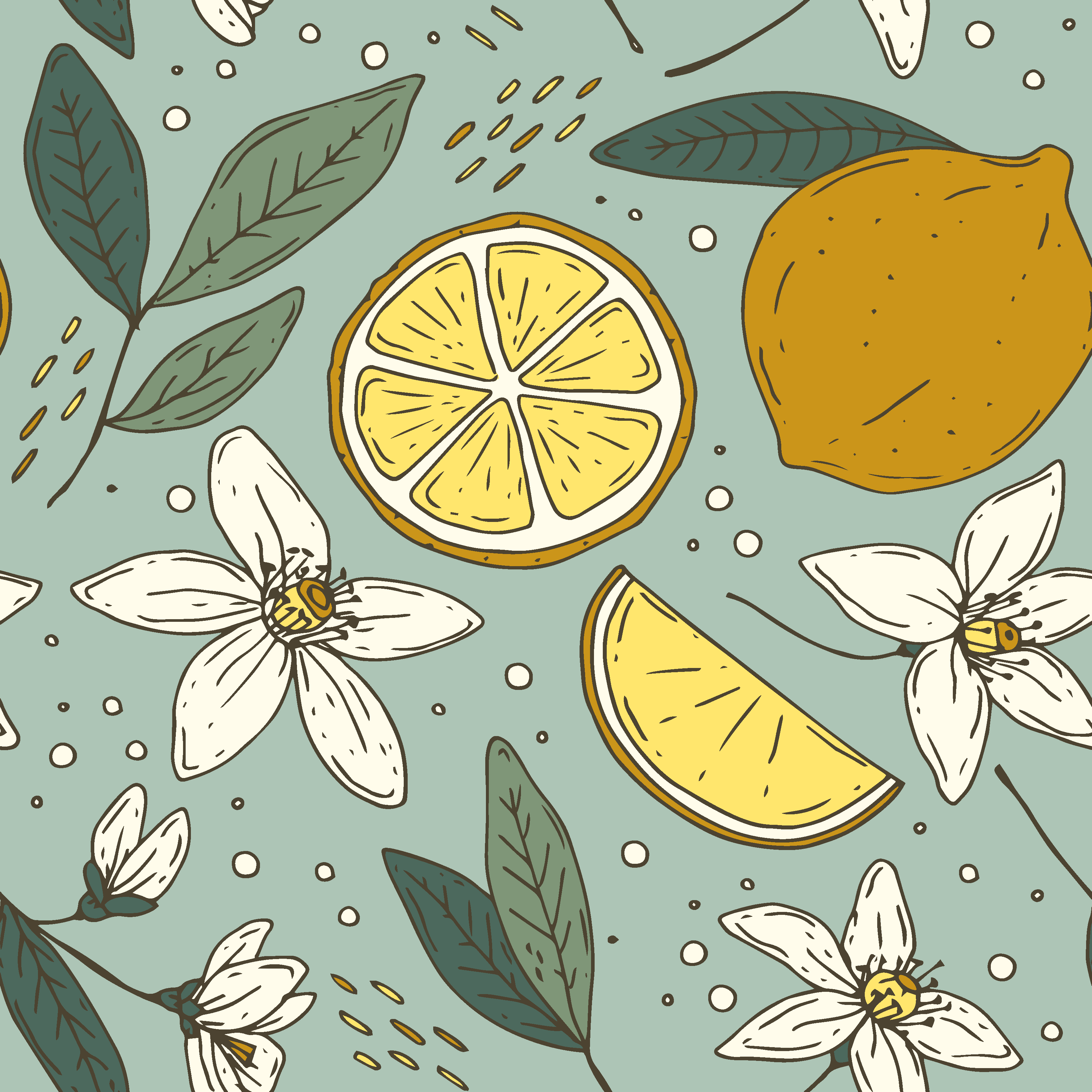 Kitchen vinyl carpet colorful lemon design - TenStickers
