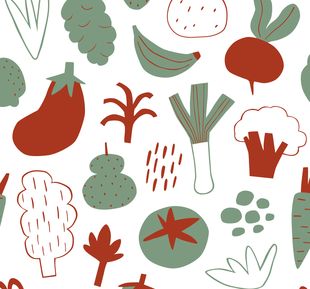 Kitchen vinyl carpet with vibrant vegetables - TenStickers