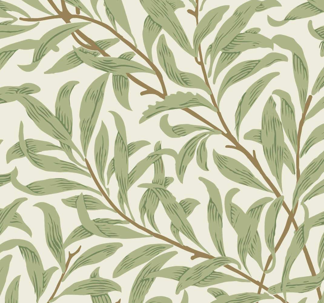 Kitchen vinyl carpet with botanical green plants - TenStickers
