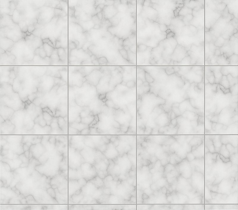 Kitchen vinyl carpet square white marble tile - TenStickers