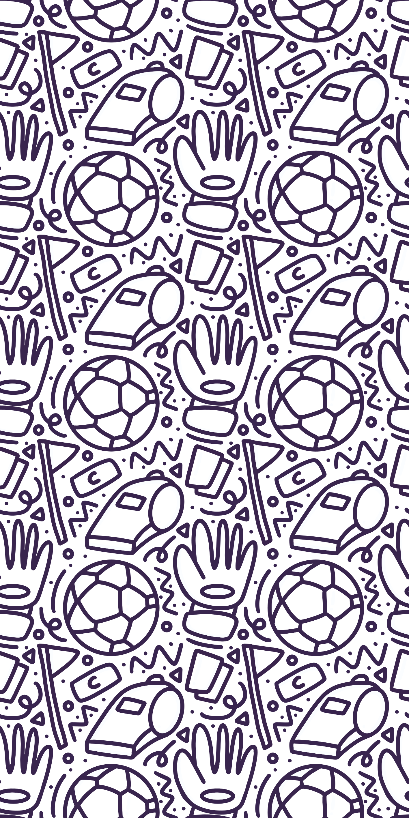 Bedroom vinyl carpet with sporty doodle design - TenStickers