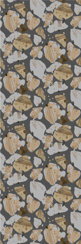 Bedroom vinyl carpet with cement terrazzo design - TenStickers