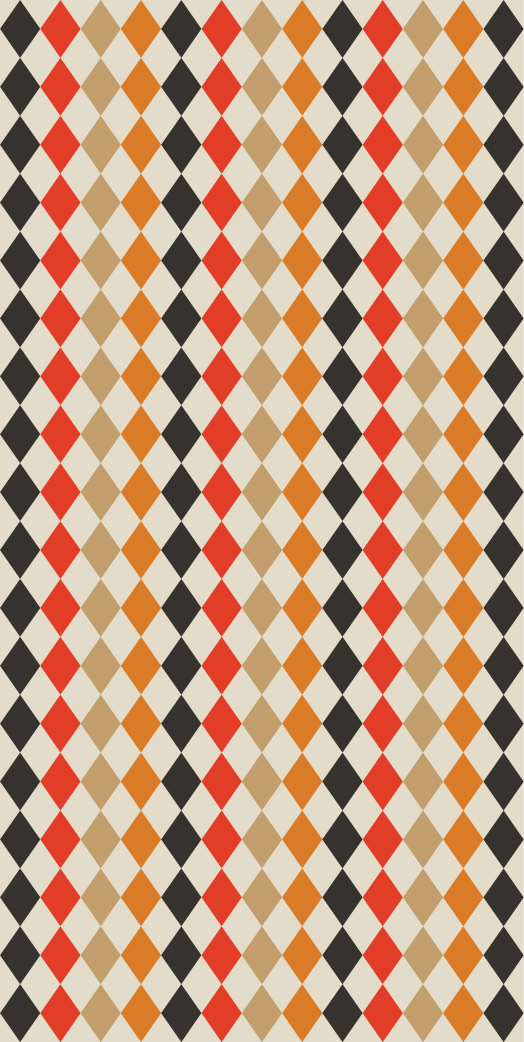 Bedroom vinyl carpet retro 80s diamond pattern - TenStickers