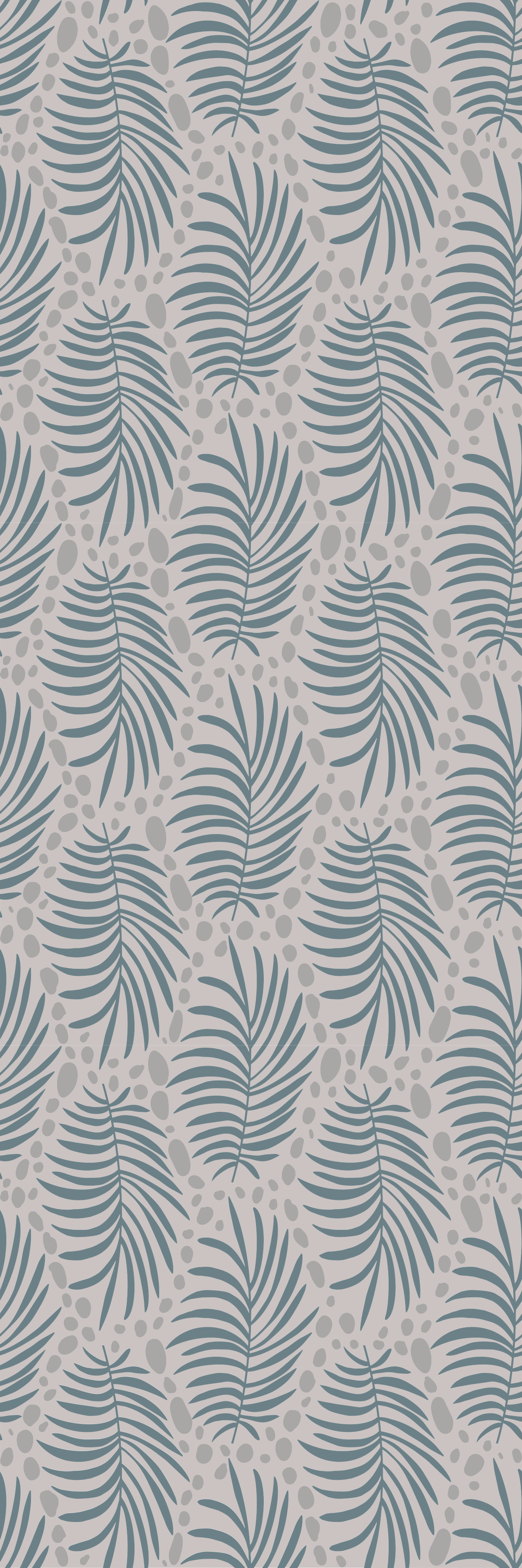 Bedroom vinyl carpet tropical blue hamptons pattern - TenStickers