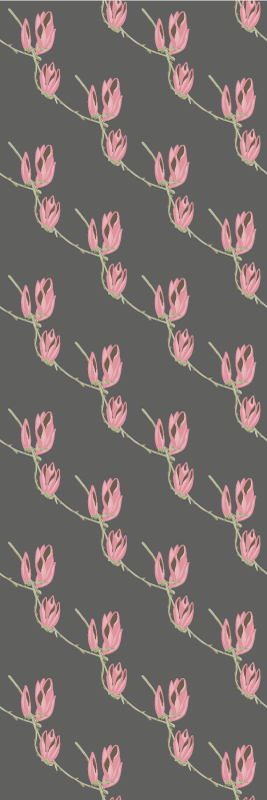 Bedroom vinyl carpet with small magnolia flowers - TenStickers