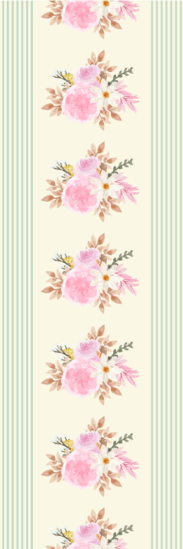 Bedroom vinyl carpet with french provincial stripes - TenStickers