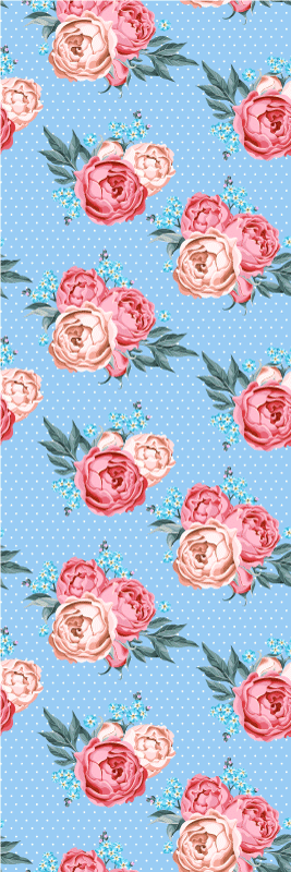 Shabby chic polka dot bedroom vinyl carpet - TenStickers