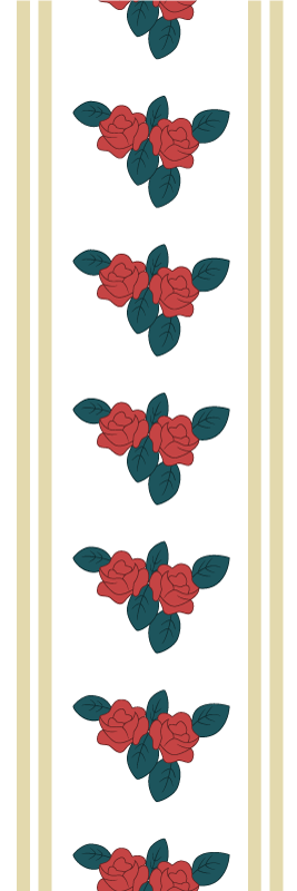 Shabby chic roses bedroom vinyl carpet - TenStickers