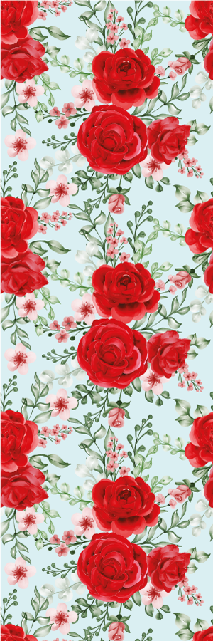 Bedroom vinyl carpet in grandmillennial floral style - TenStickers