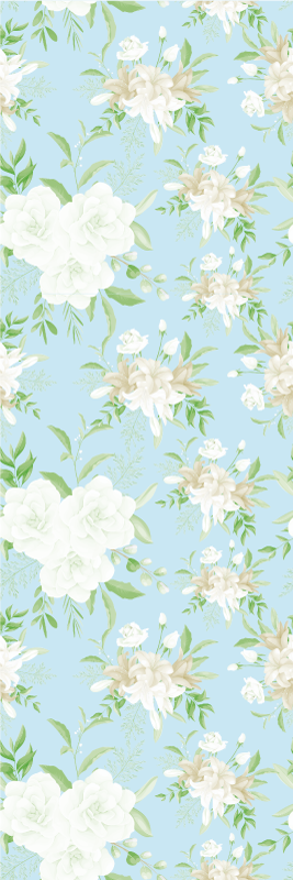 Wild floral grandmillenial style bedroom vinyl carpet - TenStickers