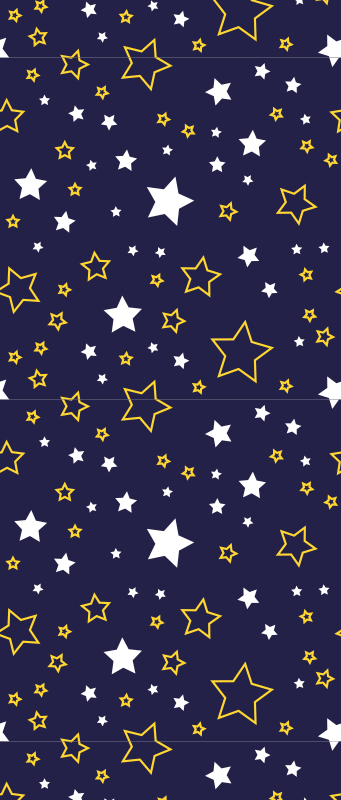 Bedroom vinyl carpet night sky with stars - TenStickers