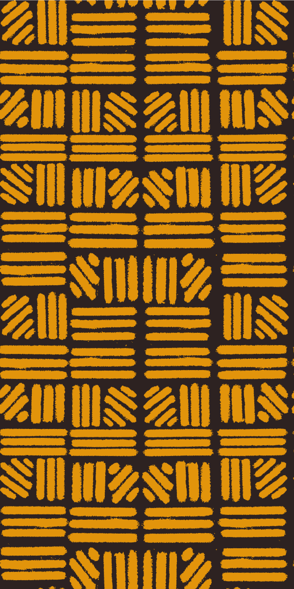 Bedroom vinyl carpet with african golden abstract art - TenStickers