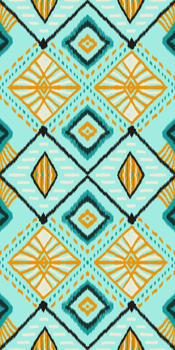 Bedroom vinyl carpet with african abstract geometric design - TenStickers
