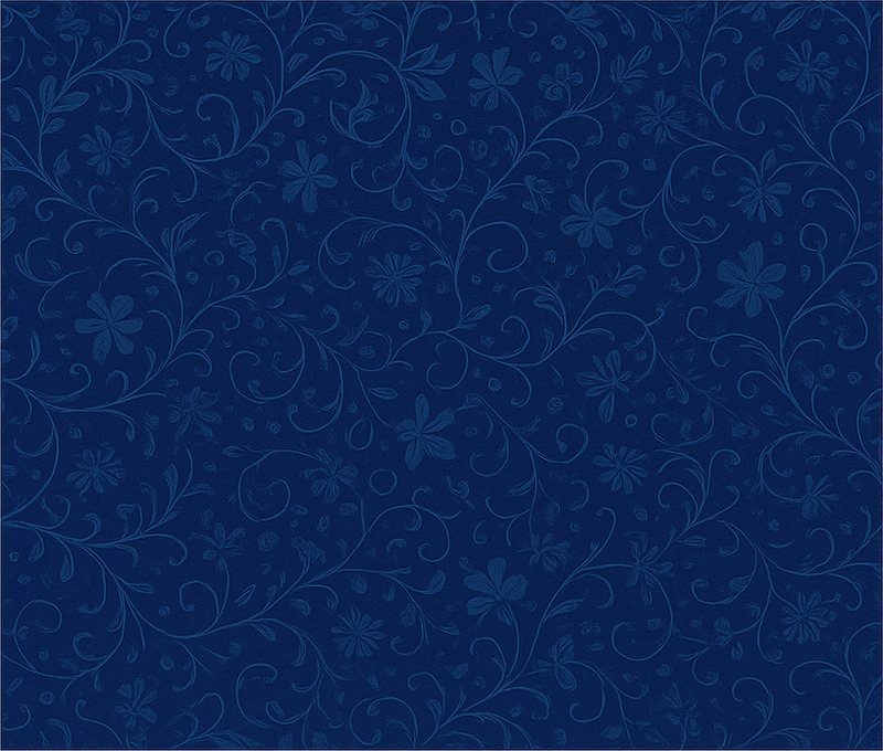Bedroom vinyl carpet navy blue floral design - TenStickers