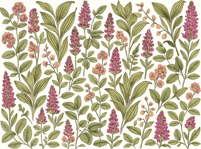 Bedroom vinyl carpet with vibrant botanical design - TenStickers
