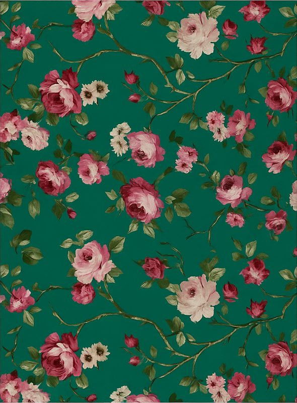 Bedroom vinyl carpet painted tree floral design - TenStickers