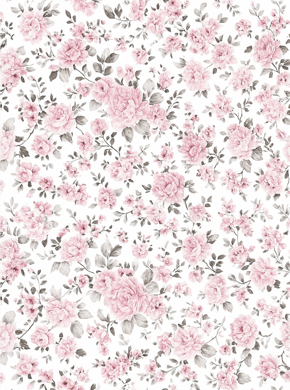 Bedroom vinyl carpet old retro large floral design - TenStickers