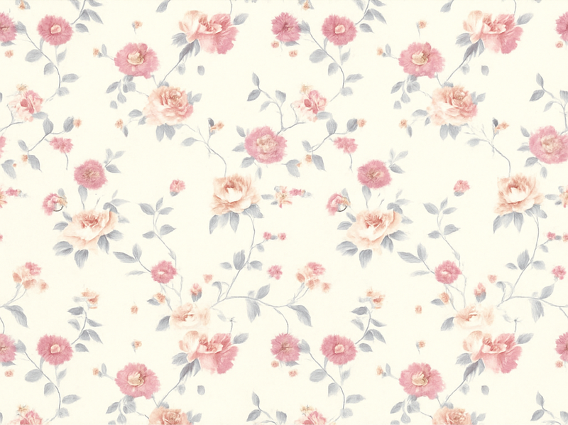 Bedroom vinyl carpet with floral fabric design - TenStickers