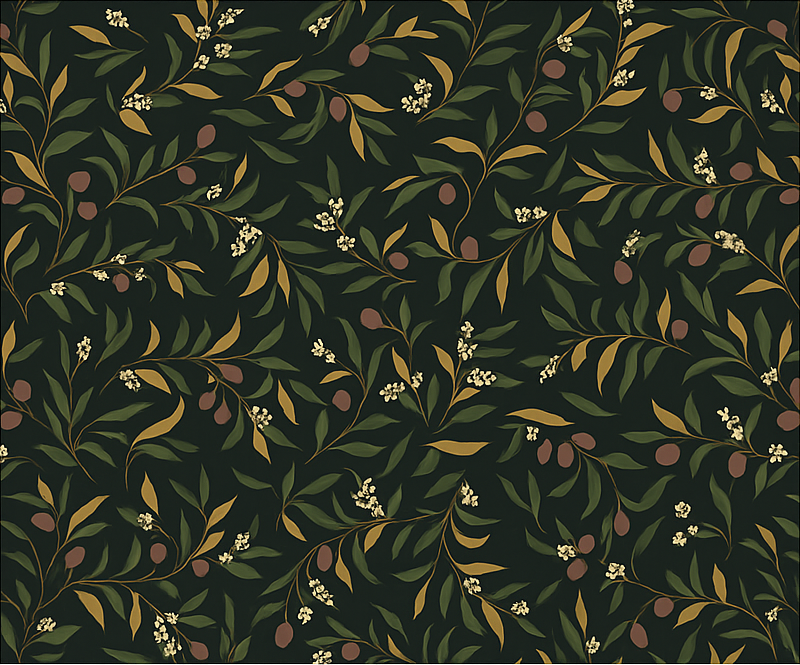 Bedroom vinyl carpet with simple floral pattern - TenStickers