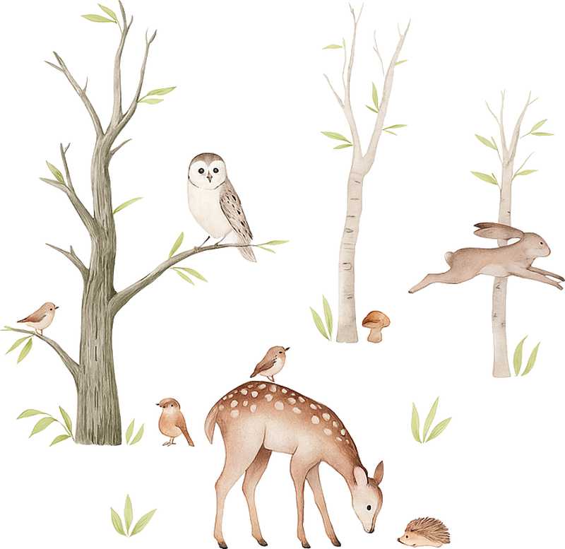 Bedroom vinyl carpet autumn tranquil forest - TenStickers