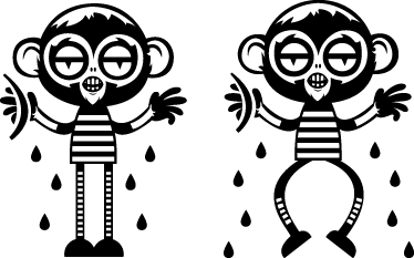 Bedroom vinyl carpet monkey couple decor - TenStickers
