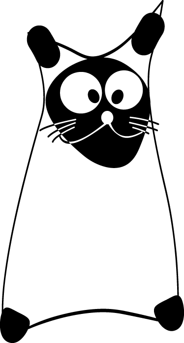 Bedroom vinyl carpet white cat outline vinyl - TenStickers