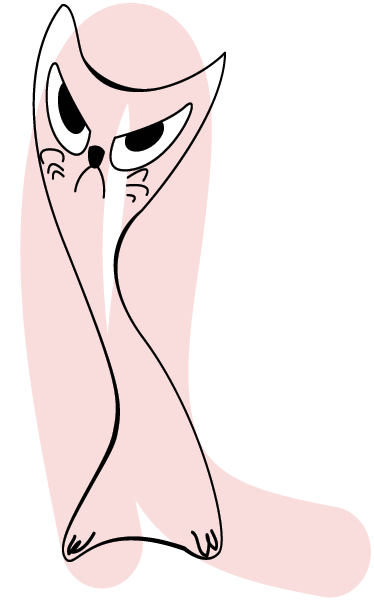 Bedroom vinyl carpet pink cat outline vinyl - TenStickers