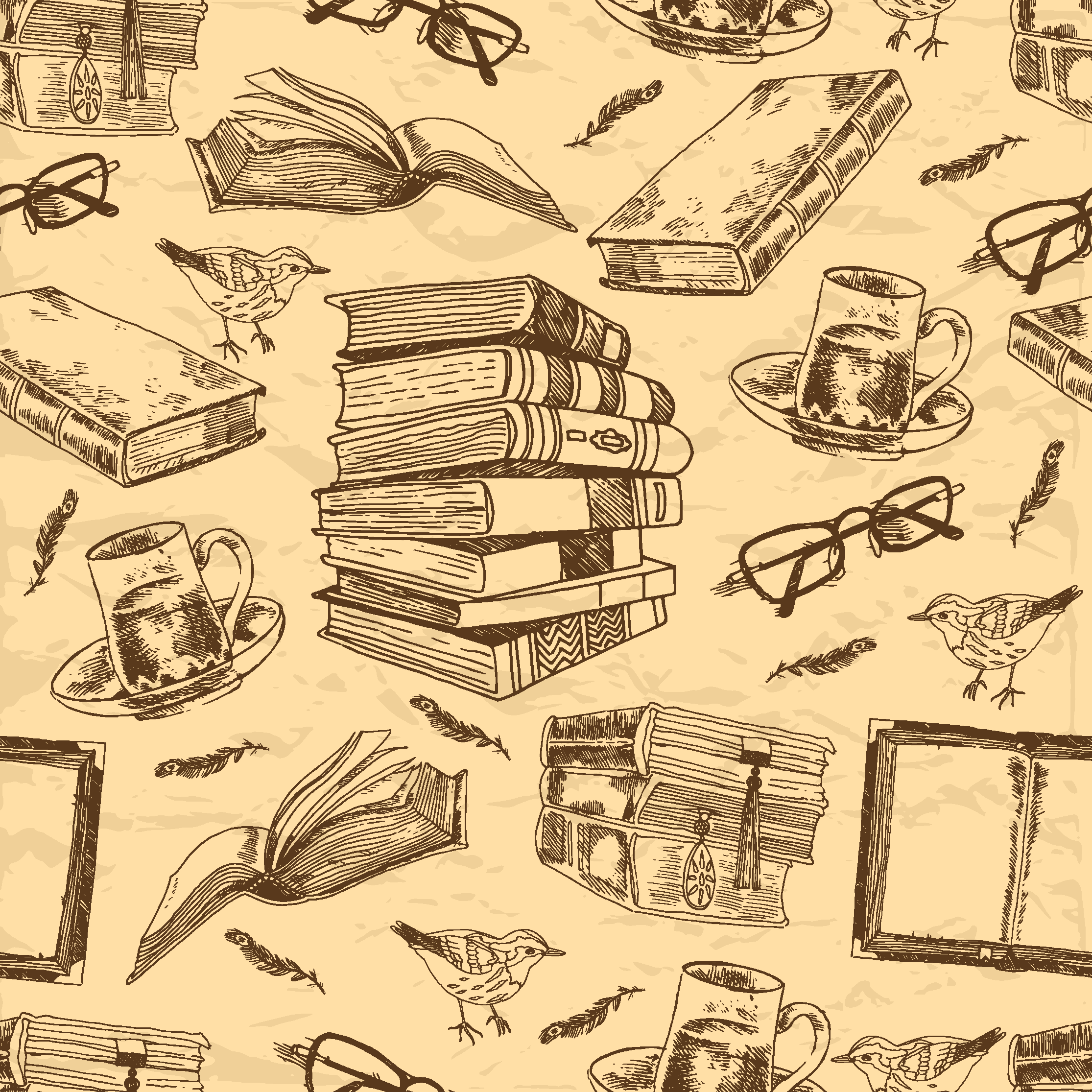 Old library office vinyl carpet - TenStickers