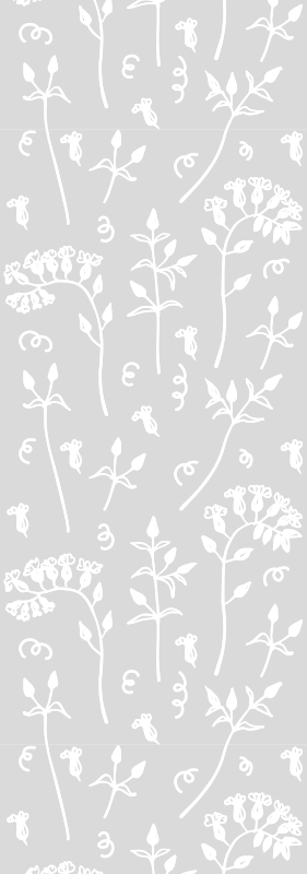 Office vinyl carpet with floral design - TenStickers