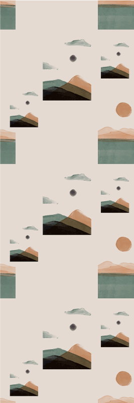 Abstract mountains office vinyl carpet - TenStickers