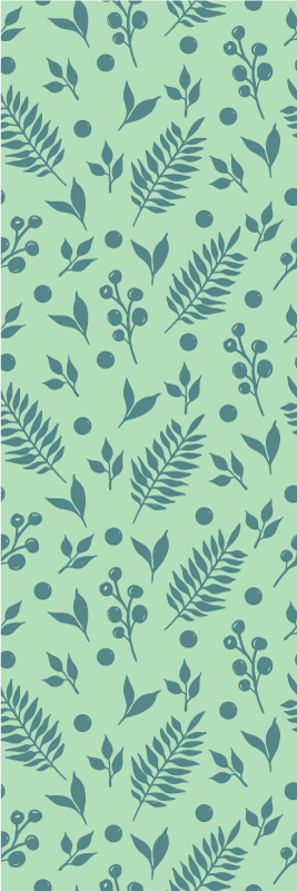 Office vinyl carpet green leaves on green - TenStickers
