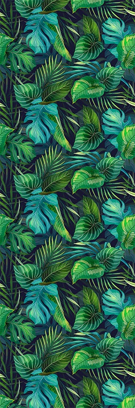 Office vinyl carpet green leaves realistic pattern - TenStickers