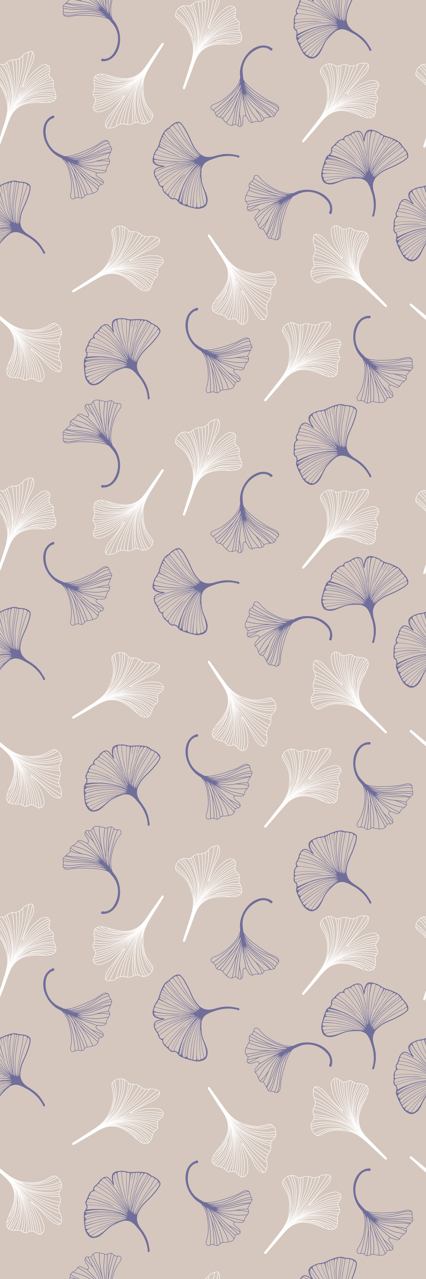 Office vinyl carpet ginkgo leaves cream - TenStickers