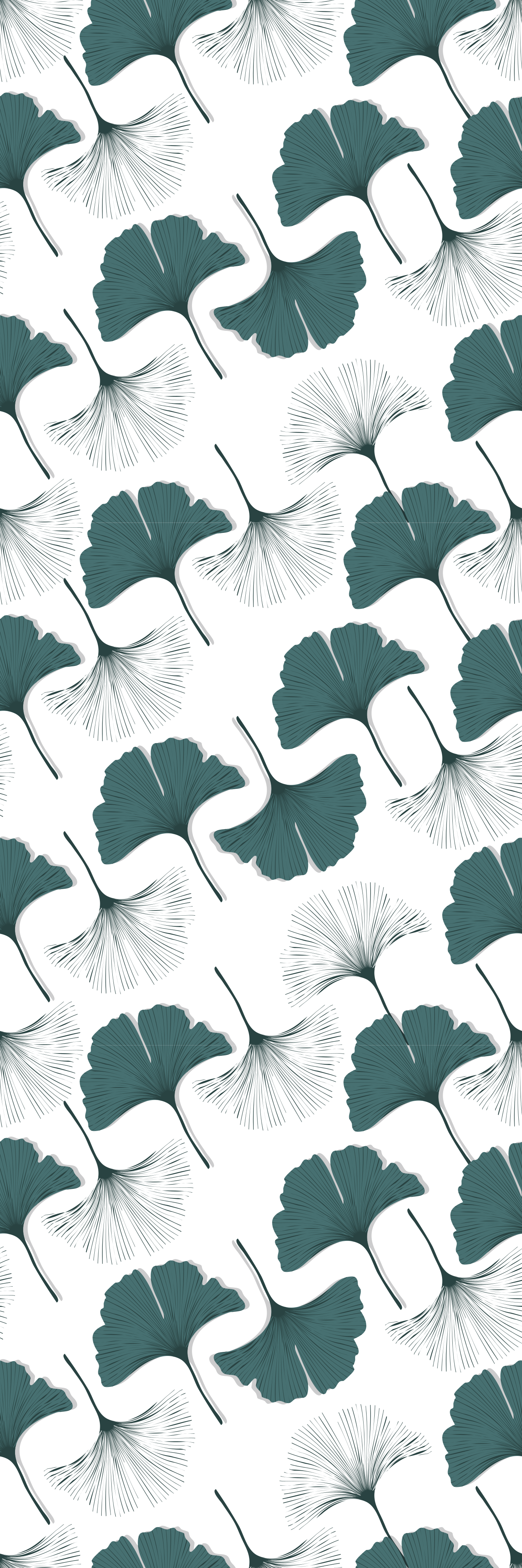 Office vinyl carpet ginkgo leaves pattern - TenStickers