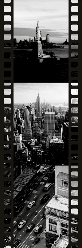 Bedroom vinyl carpet nyc photo tape collage - TenStickers