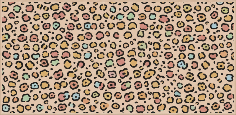 Bedroom vinyl carpet in pastel leopard print - TenStickers