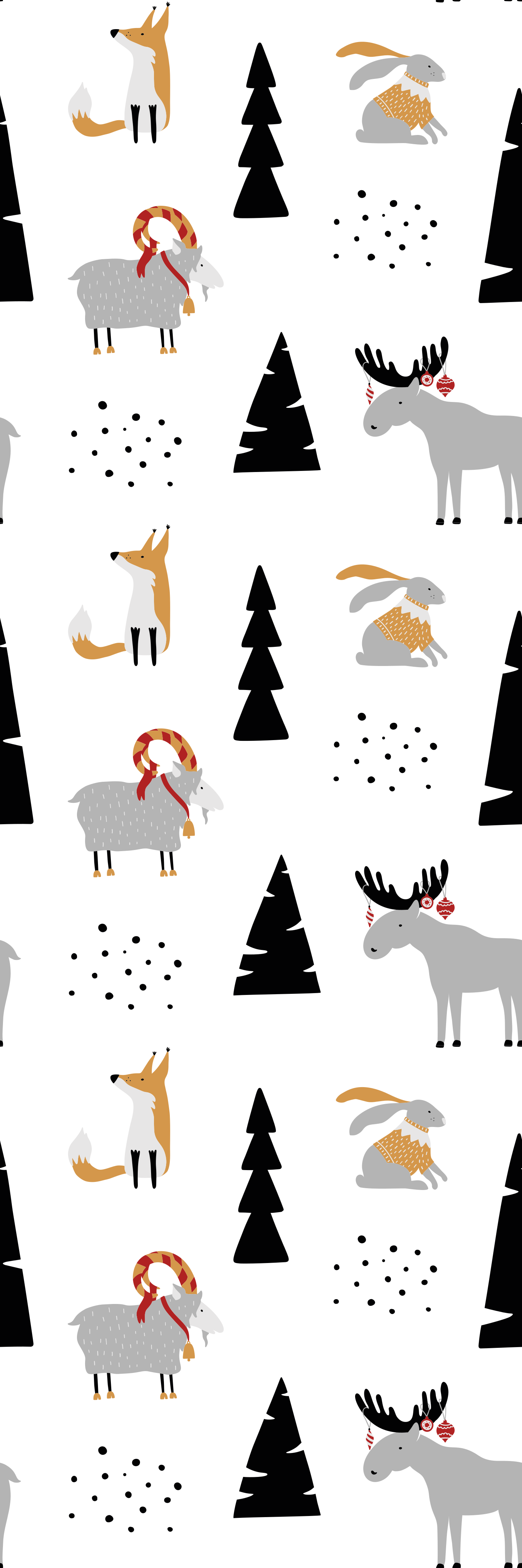 Bedroom vinyl carpet with winter animals design - TenStickers