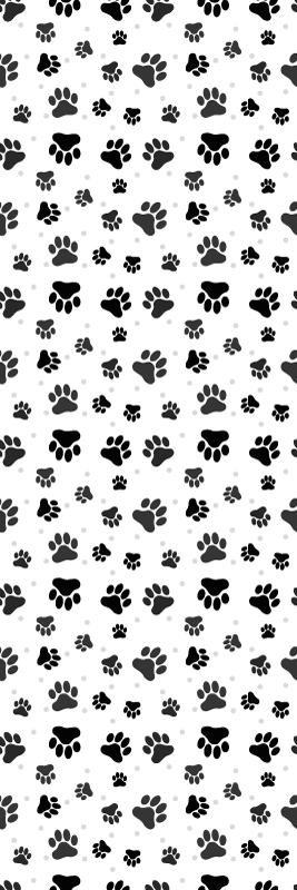 Bedroom vinyl carpet with pet paw print design - TenStickers