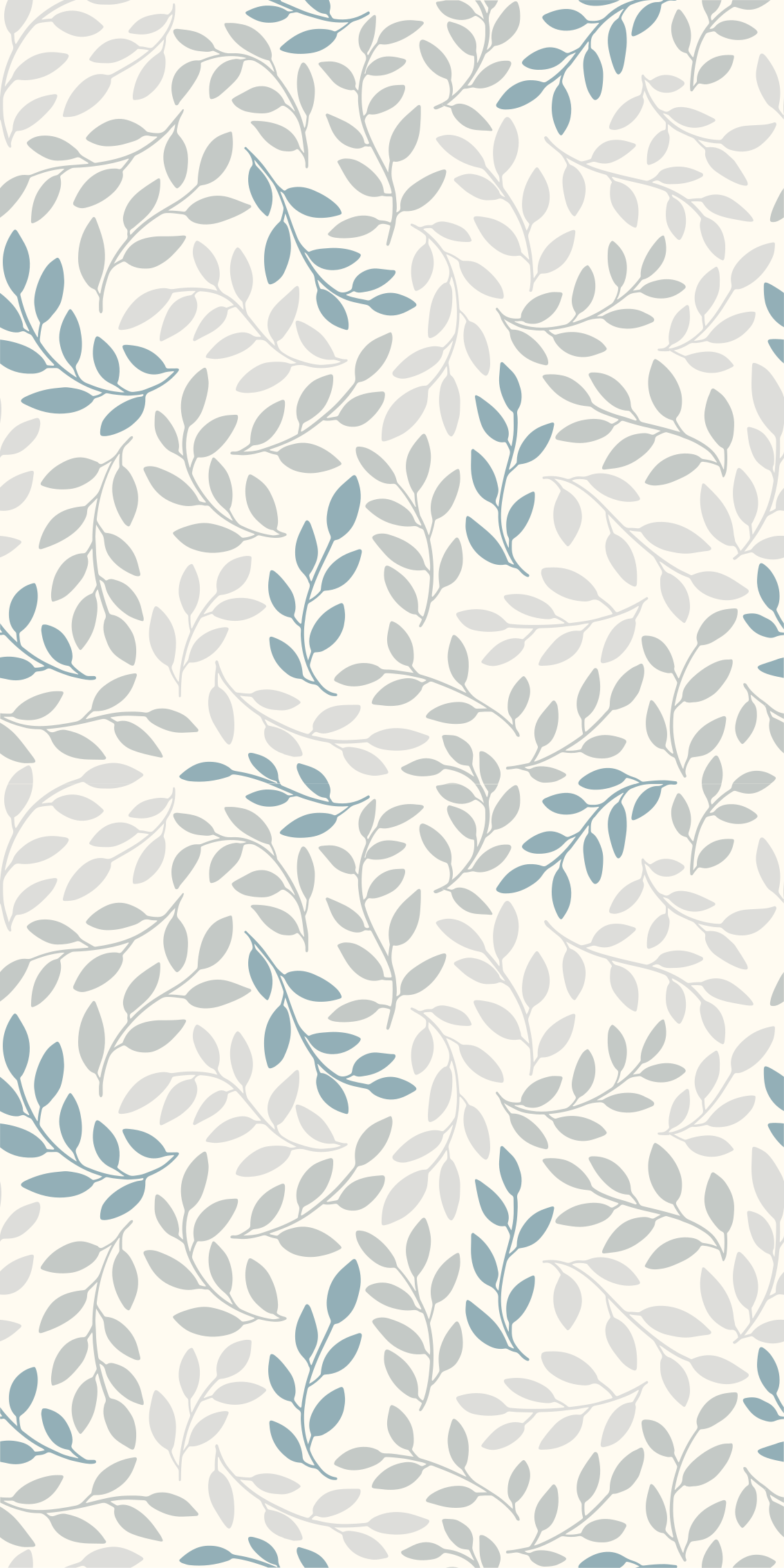 Bedroom vinyl carpet in blue ombre leaf design - TenStickers