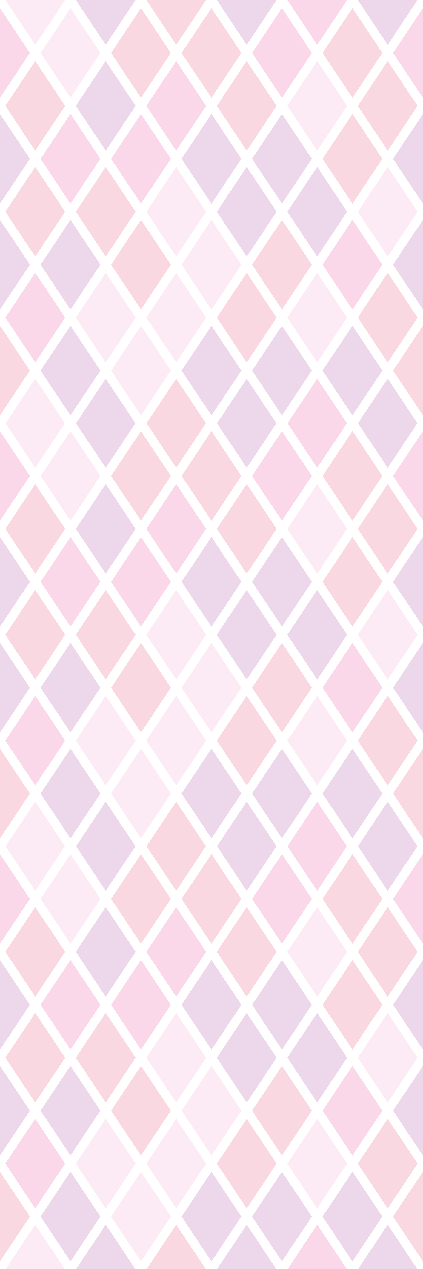 Bedroom vinyl carpet with pink and white diamonds design - TenStickers