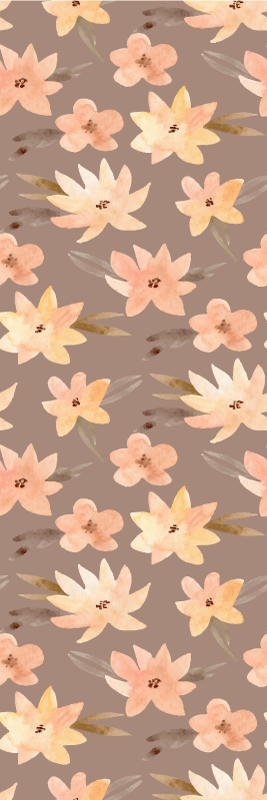 Bedroom vinyl carpet aquarella pastel floral design - TenStickers