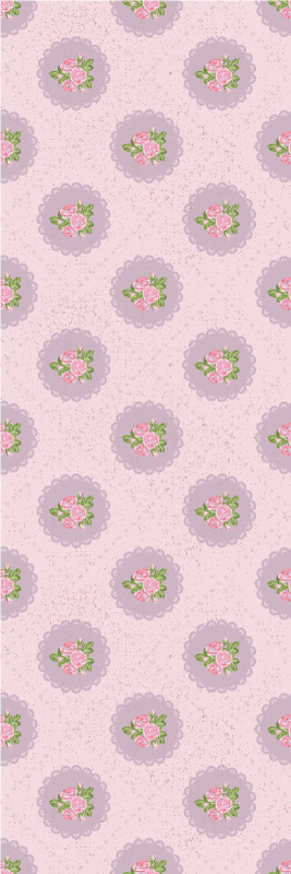 Bedroom vinyl carpet in shabby chic pink squares - TenStickers