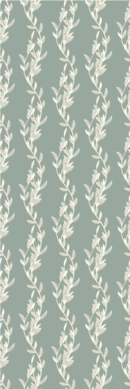 Bedroom vinyl carpet with provencal twig leaves - TenStickers