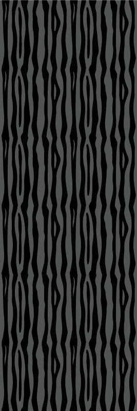 Bedroom vinyl carpet in grey and black wavy stripes - TenStickers