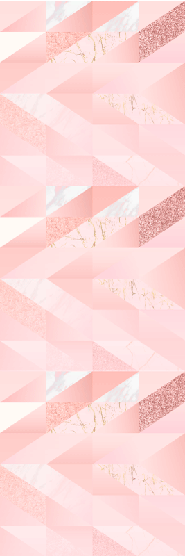 Bedroom vinyl carpet with playful pink geometric design - TenStickers
